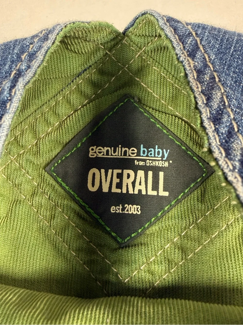 VINTAGE OSHKOSH Boys Denim Overalls 6M Y2K Carpenter Utility 2006 Retro Workwear